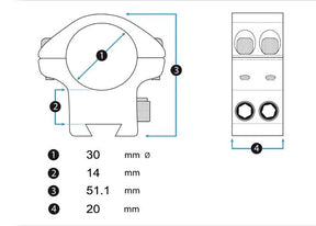 Monturas Element Optics Accu-Lite 30/34mm Weaver/Picatinny