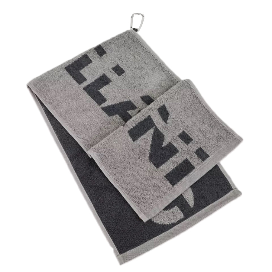 Toalla de tiro CASTELLANI Jaqcuard Naranja / Gris 100% algodón