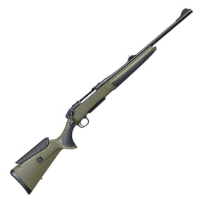 Rifle Haenel Jaeger NXT AWS con culata sintética verde regulable y cañón negro