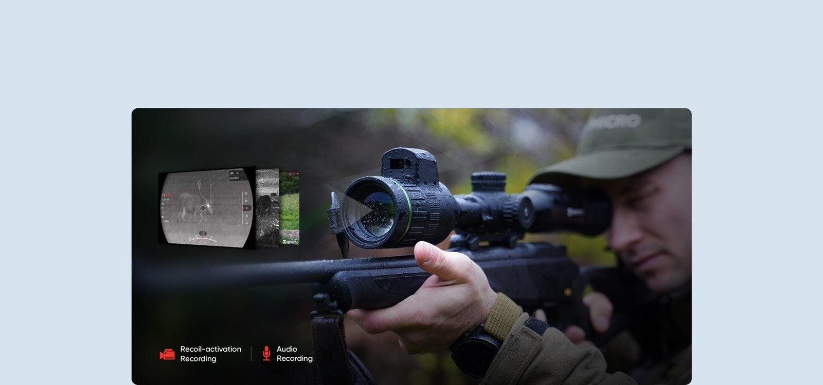 Captura de momentos destacados y almacenaje en el álbum local - Visor nocturno diurno digital Hikmicro 4K Alpex LRF A50EL con Telémetro