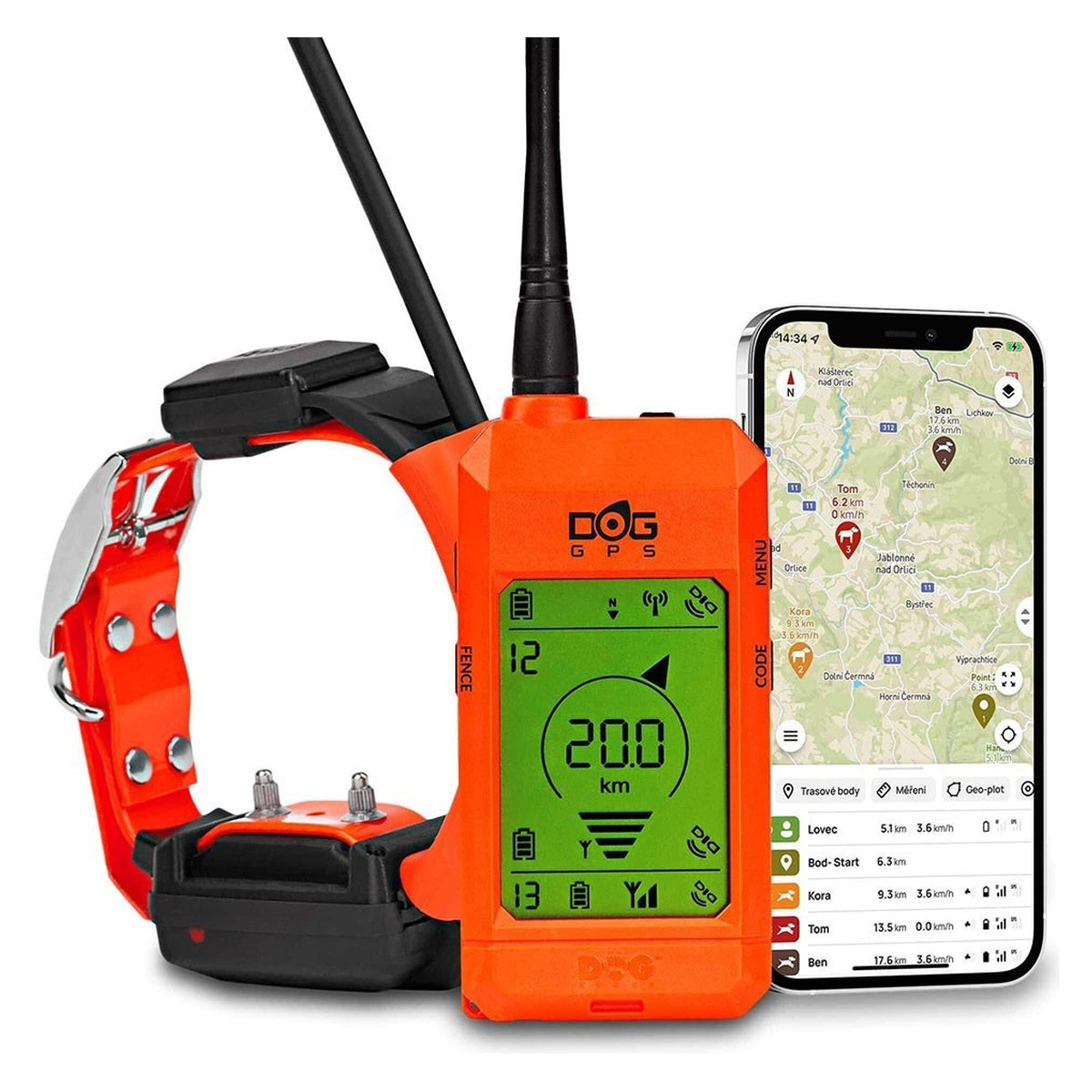 Equipo localizador Dogtrace GPS X30-T color naranja · vista 1