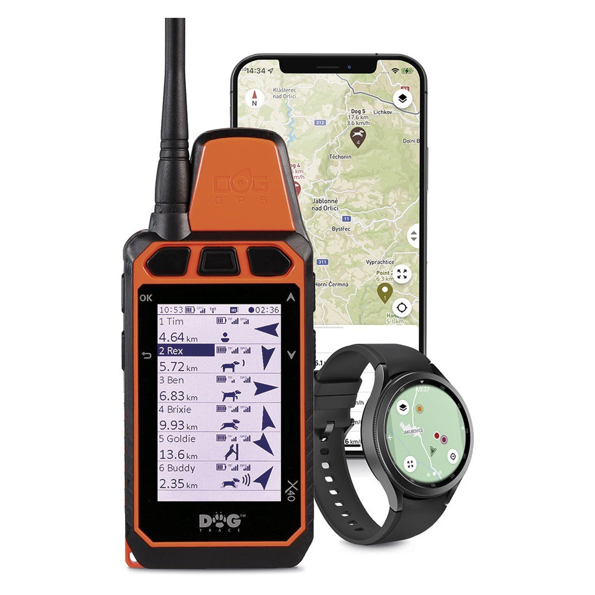 Mando receptor GPS Dogtrace X40 suelto · vista 1