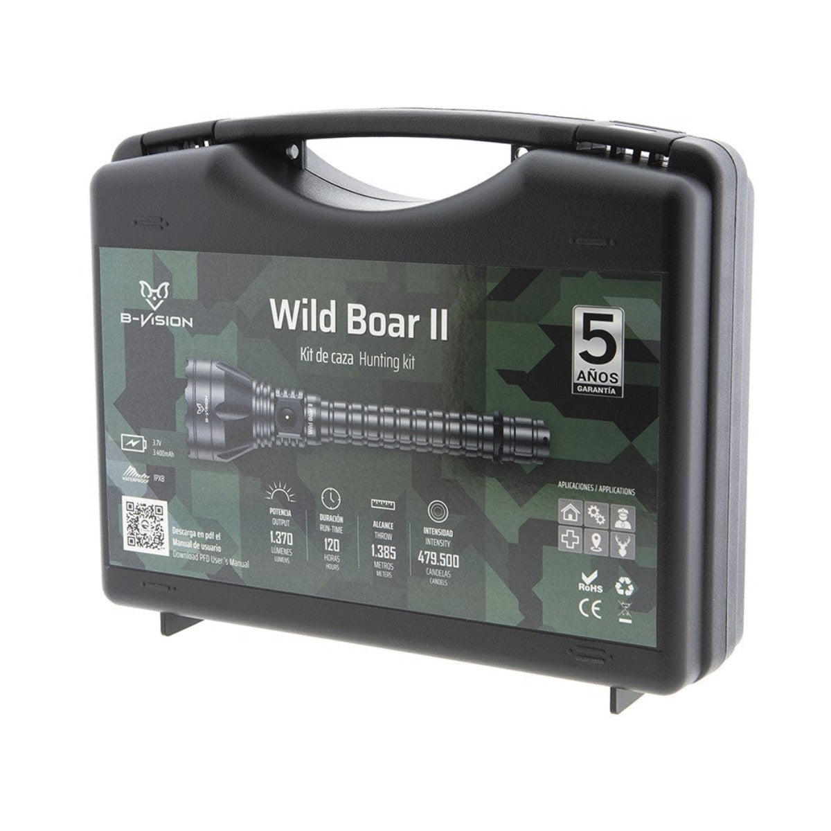 Kit de caza con linterna Wild Boar II Bat Vision