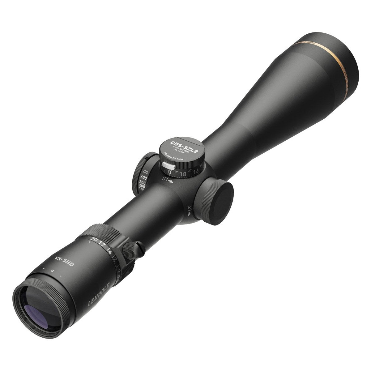 Leupold VX-5HD Gen 2, vista del visor con la torreta CDS-SZL2 y el ocular