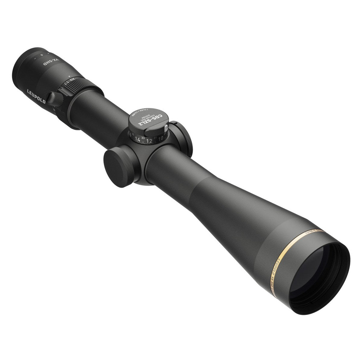 Leupold VX-5HD Gen 2, vista del objetivo con anillo dorado