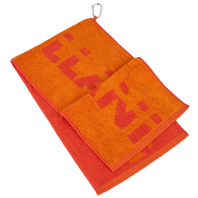 Toalla de tiro CASTELLANI Jaqcuard Naranja / Gris 100% algodón