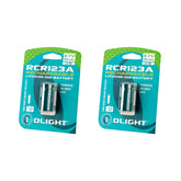 Pack de 2 pilas recargables Olight RCR123A 650 mAh 3.7V