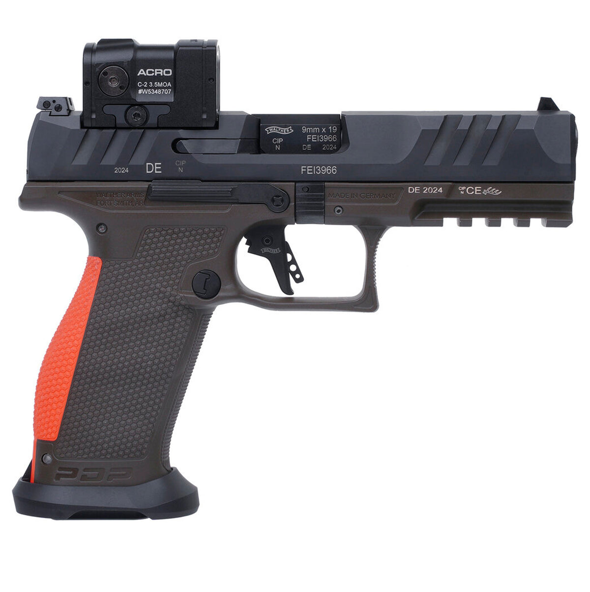 Set de Pistola Semiautomática WALTHER PDP Hunter Pro Full Size 4.5" 9mm