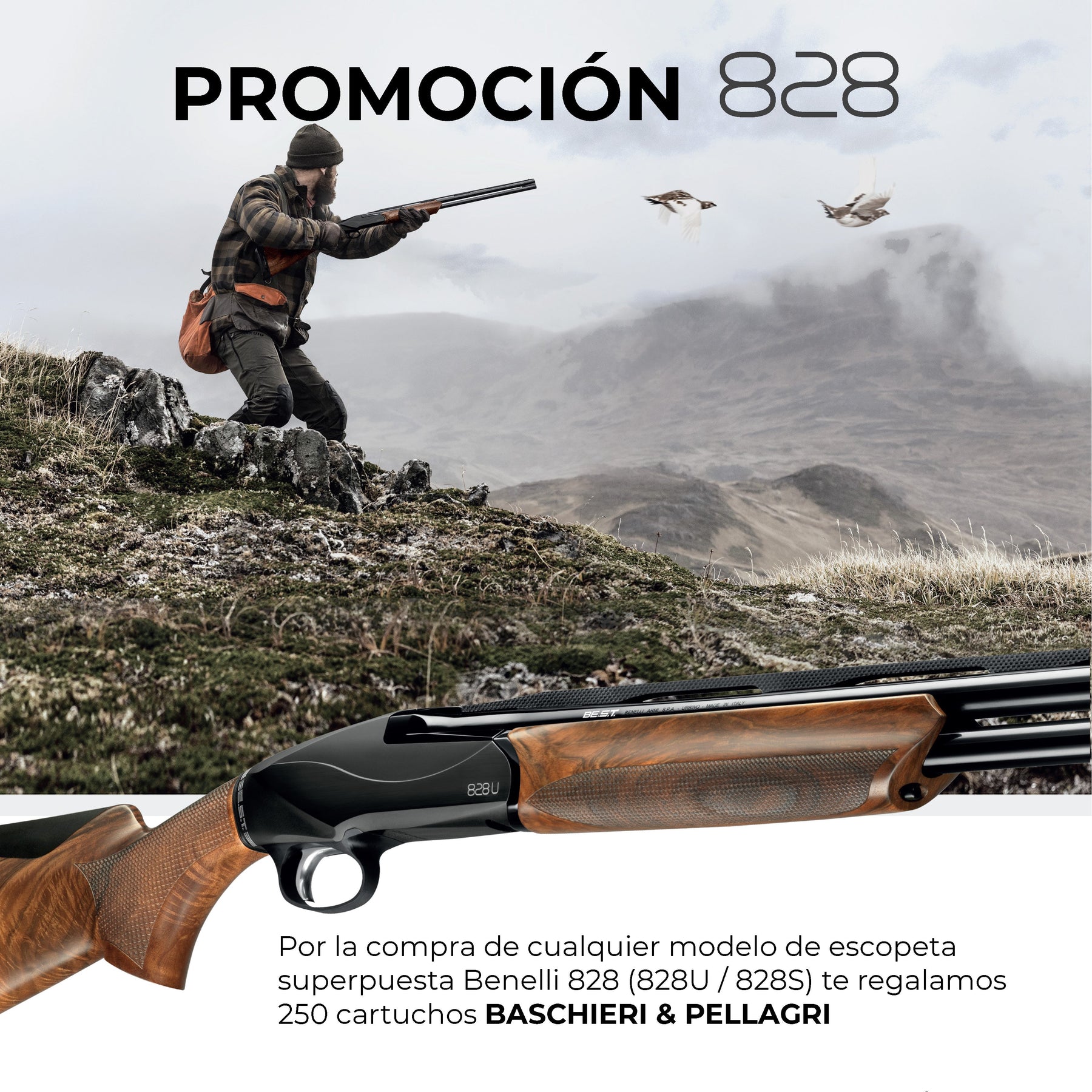 Escopeta Benelli 828U Black