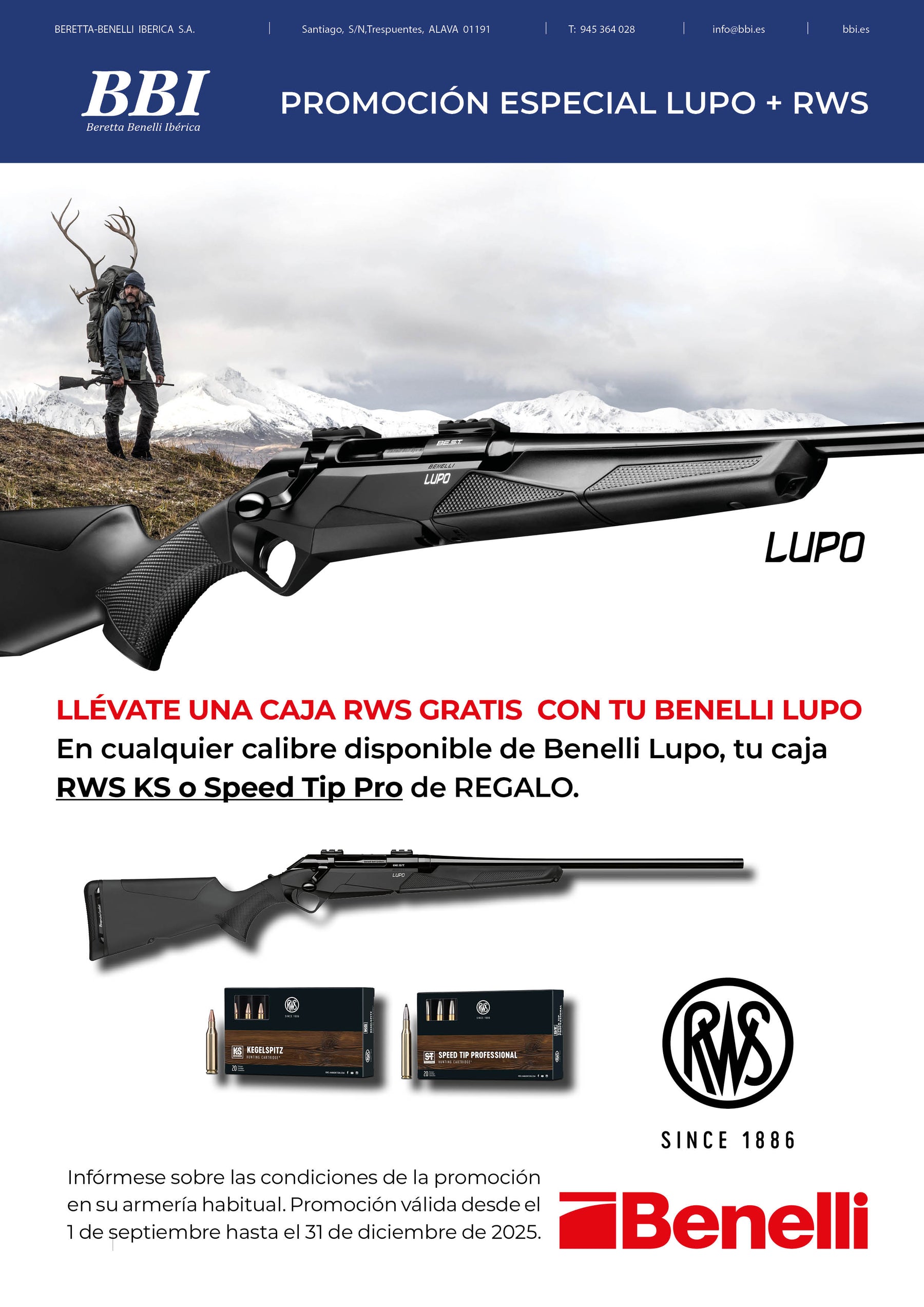 Rifle de cerrojo Benelli Lupo Granite Moss