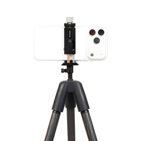 Spartan Phone Holder con smartphone sobre trípode