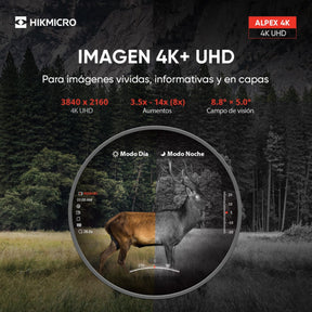 Visor nocturno diurno digital Hikmicro 4K Alpex A50E