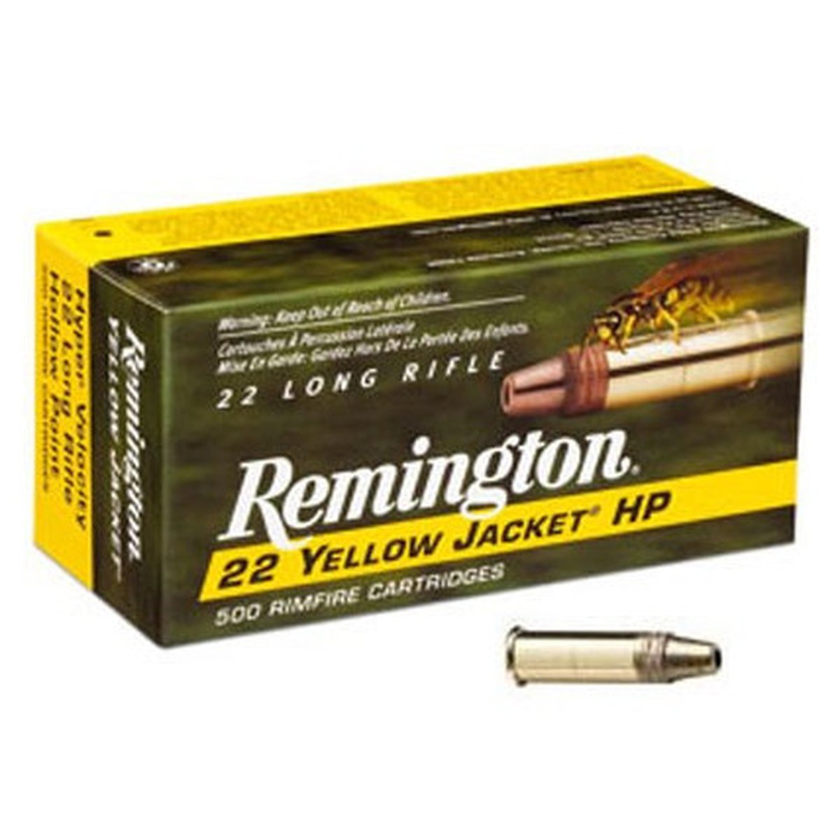 Munición REMINGTON .22 LR Yellow Jacket Hiper Velocidad