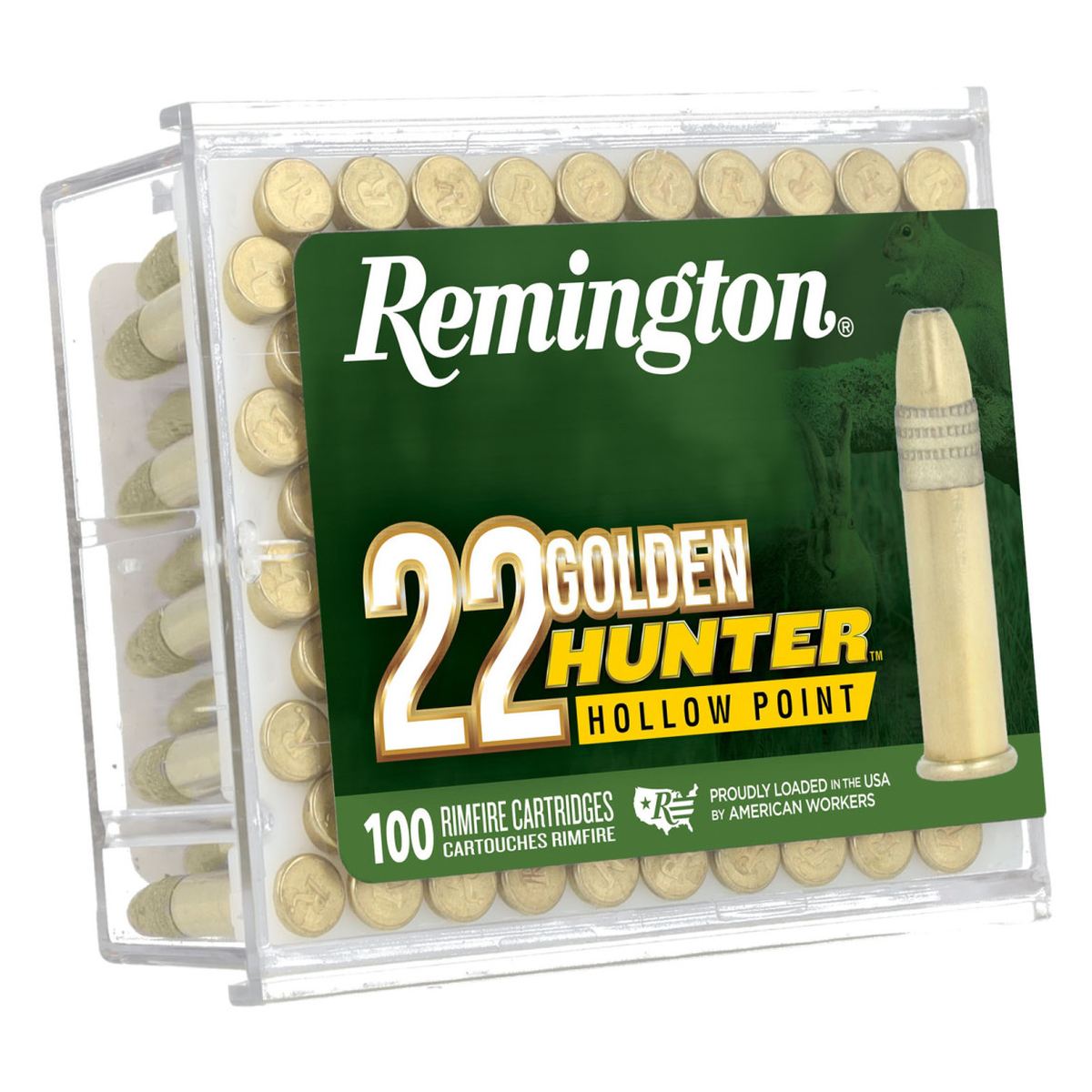 Munición REMINGTON .22 LR Golden Hunter HP