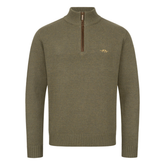 BLASER Herren-Wollpullover mit halbem Reißverschluss