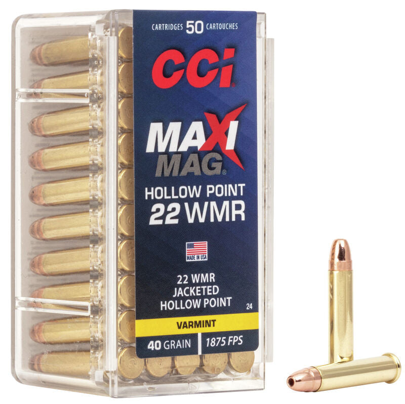 Munición CCI Maxi-Mag - .22 WMR - 40 grains - JHP