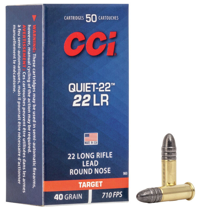 Munición CCI Quiet-22 - .22 LR - 40 grains - LRN