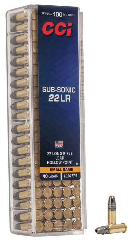 Munición CCI Sub-Sonic - .22 LR - 40 grains - LHP
